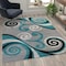 Flash Furniture Turquoise 5' x 7' Distressed Abstract Area Rug OKR-RG1100-57-TQ-GG - alternate 1